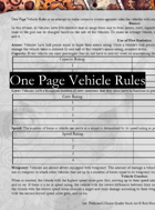 One Page Vehicle Rules