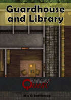 ReadyQuest Maps - Fantasy: Town Guardhouse and Library 31 x 15