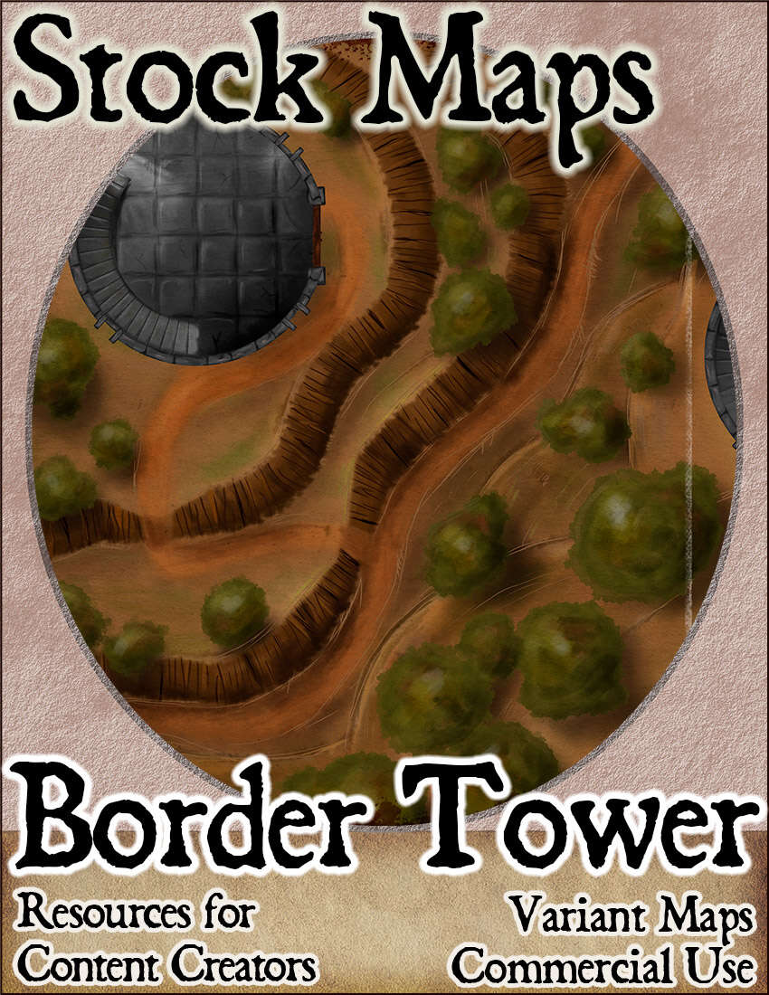 Border Tower - Stock Map - Elven Tower | Stock Maps | DriveThruRPG