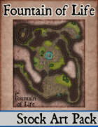 Elven Tower - Fountain of Life | 23x28 Stock Battlemap