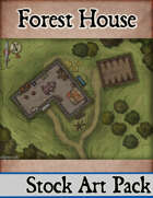 Elven Tower - Forest House | 26x18 Stock Battlemap
