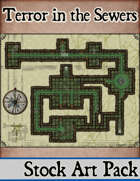Elven Tower - Terror in the Sewers | 38x31 Stock Battlemap