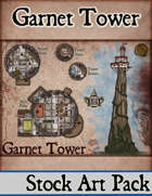 Elven Tower - Garnet Tower | (14x16) Stock Battlemap