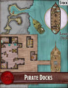 Elven Tower - Pirate Docks | 34x41 Stock Battlemap