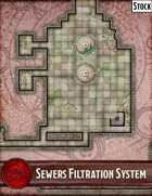 Elven Tower - Sewers Filtration System | 60x28 Stock Battlemap