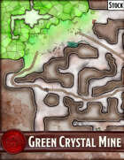 Elven Tower - Green Crystal Mine| 53x33 Stock Battlemap