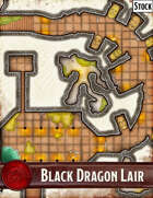 Elven Tower - Black Dragon Lair | 25x25 Stock Battlemap