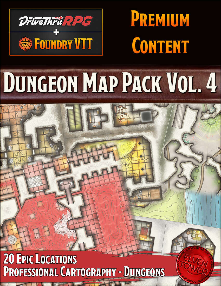 Dungeon Map Pack Vol. 4 - Foundry VTT - Elven Tower | Foundry VTT ...