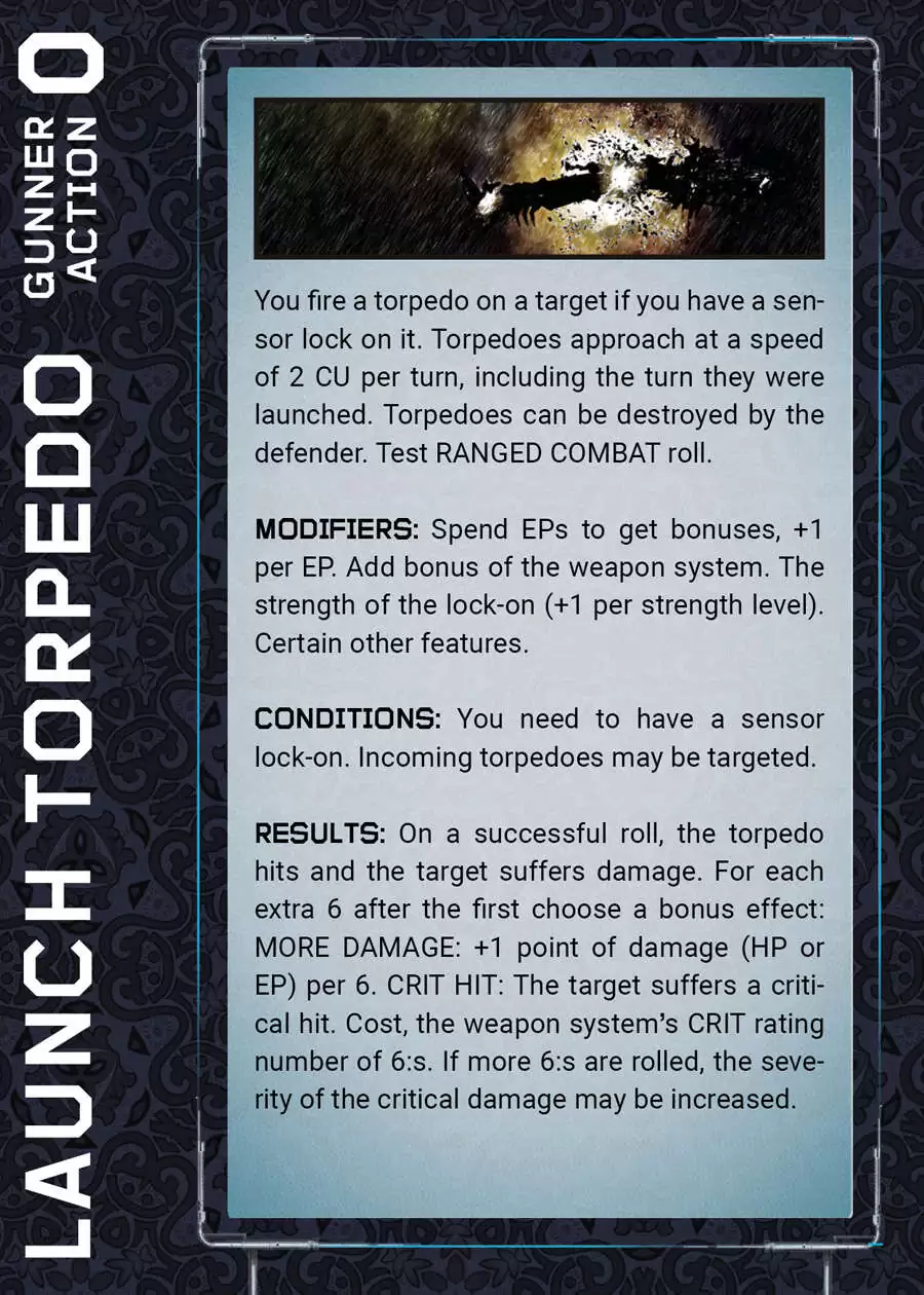 CORIOLIS Combat and Space Combat Action Cards - Free League 