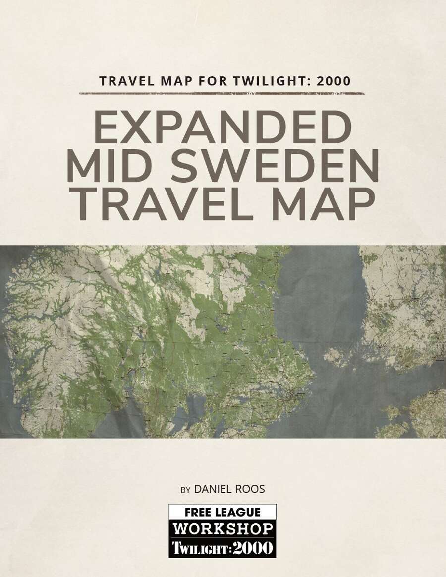 Expanded Middle Sweden Travel Map - Free League Publishing | Free
