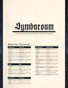 Symbaroum: Глосарій для термінів українською та аркуш персонажа