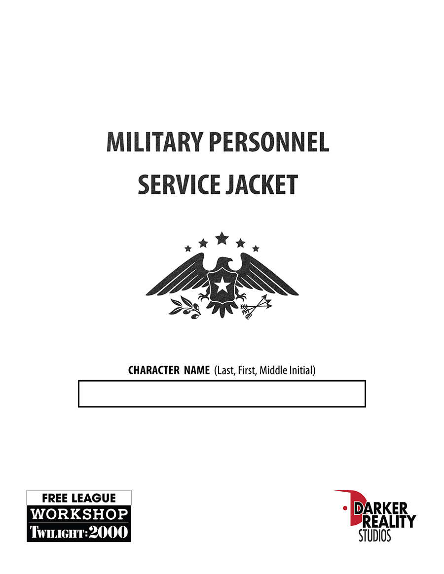 Twilight 2000 4e Character Sheets (printable and formfillable) Free League Publishing Free
