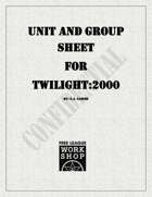 Unit and Group Sheet for Twilight:2000