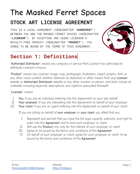 The Masked Ferret Spaces Stock Art License