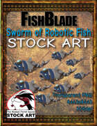 FishBlade Stock Art - Swarm of Robotic Fish