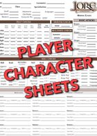 Lore: Player Character Sheets