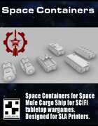 Space Containers for Space Mule Cargo Ship