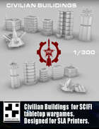 Munitions Bunker 1/300 Scifi  Building Wargames Scenery Terrain 6mm 