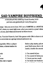 Sad Vampire Boyfriend