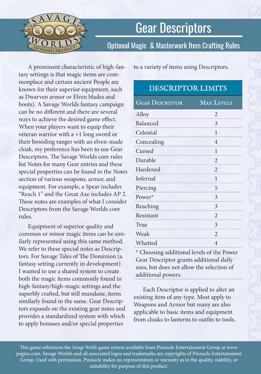 Magic & Mundane: Optional Magic & Masterwork Item Crafting Rules ...