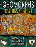 Hex Geomorphs: Caverns & Caves Set 1