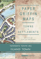 Paper Griffin Maps: Towns & Settlements - Temperate Towns 02 - Island Town