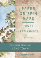 Paper Griffin Maps: Towns & Settlements - Temperate Towns 03 - Lake Town