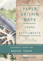 Paper Griffin Maps: Towns & Settlements - Temperate Towns 04 - Ravine Town
