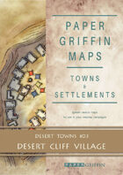 Paper Griffin Maps: Towns & Settlements - Desert Towns 03 - Desert Cliff Village