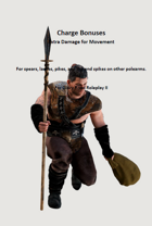 Charge Bonus (for Spears, Lances, Pikes, and the spikes on other Polearms)