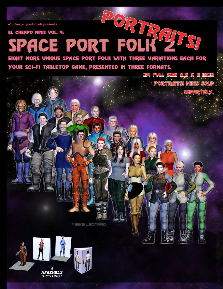 El Cheapo Portraits - Space Port Folk 2 - El Cheapo Products | DriveThruRPG