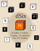 dSix polyhedral dice fonts