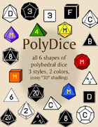 PolyDice dice font collection [BUNDLE]