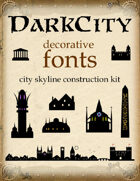 DarkCity decorative font
