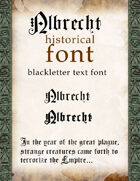 Albrecht historical font