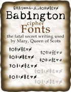 Babington cipher fonts