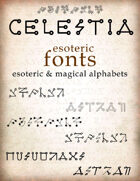 Celestia esoteric fonts