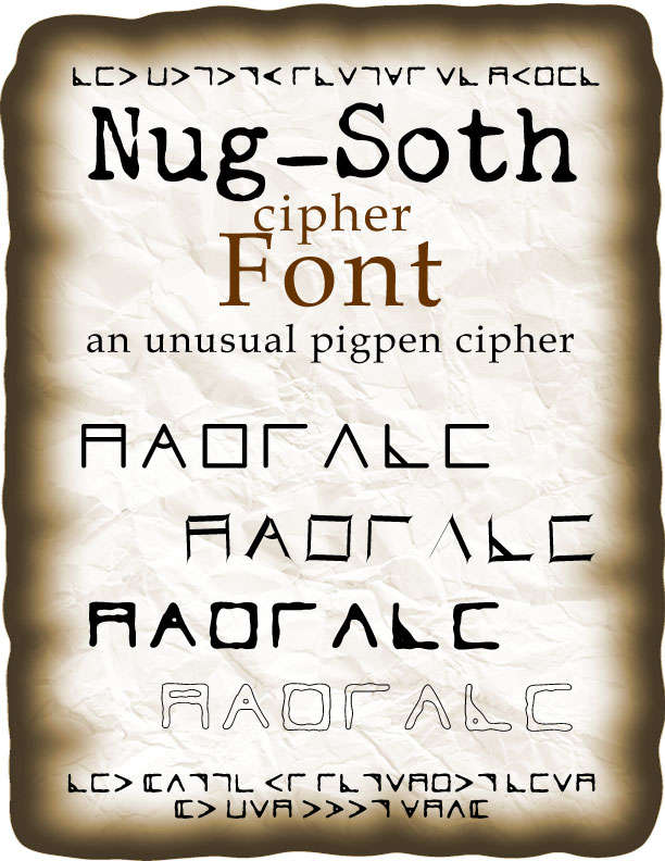 Nug-Soth cipher font - Wintertree Software | Cipher Fonts | DriveThruRPG