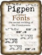 Pigpen cipher fonts