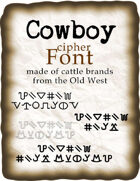 Cowboy cipher font