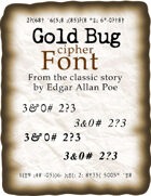 Gold Bug cipher font