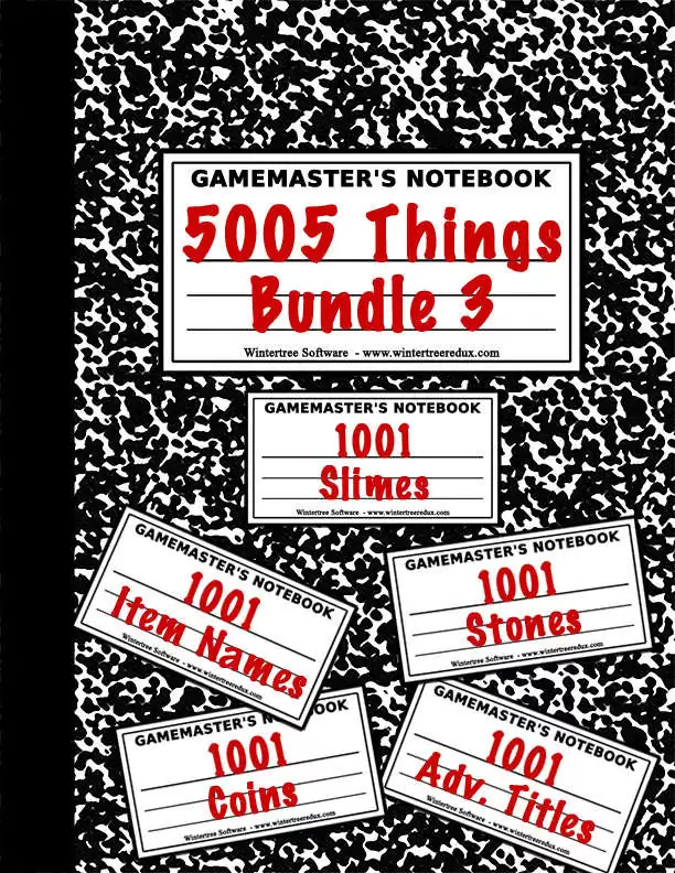 5005 Things-3 [BUNDLE] - Wintertree Software | 1001 Things | DriveThruRPG