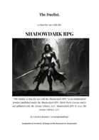 The Duelist - A class for use with the Shadowdark RPG
