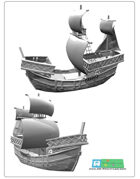 COG Ship for 3d printing (STL File)