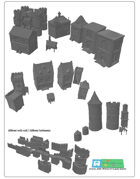 modular medieval Fortress or Castle SET - OPENLOCK (STL File)