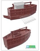 Japanese Sengoku-era or seki bune ship for 3d printing (STL File)