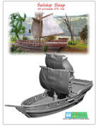 Sloop Sailship for 3d printing (STL File)