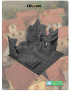 City ruin WWII for Cityblocks (modular) for 3d printing (STL File)