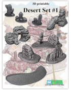 Desert scenery pack 1 for 3d printing (STL File)