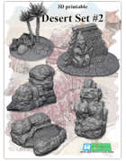 Desert scenery pack 2 for 3d printing (STL File)